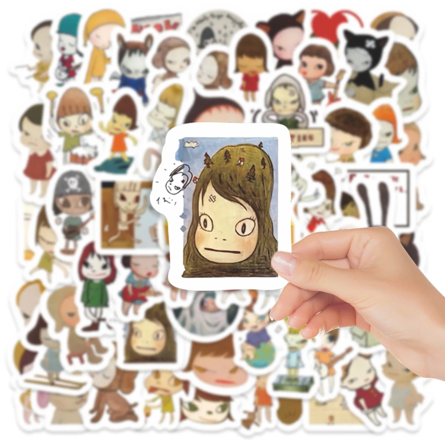 

Набор из 73 наклеек NARA NOTE, японские граффити-стикеры, наклейки для багажа и стаканов, водонепроницаемые наклейки для компьютеров и телефонов