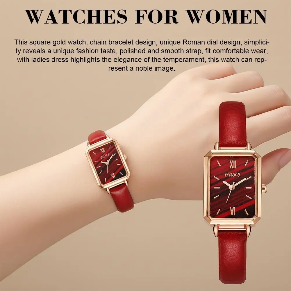 

Women Watches Fashion Square Ladies Quartz Watch Wristwatches Magnetic Strap Green Dial Rose Gold Mesh Luxury Women Girls