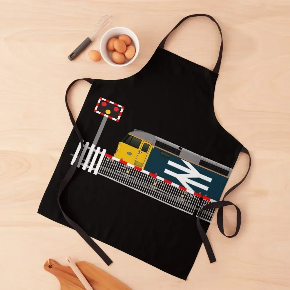 

CLASS 47 LOCOMOTIVE LEVELCROSSSING Apron Chef jacket men Teacher Apron