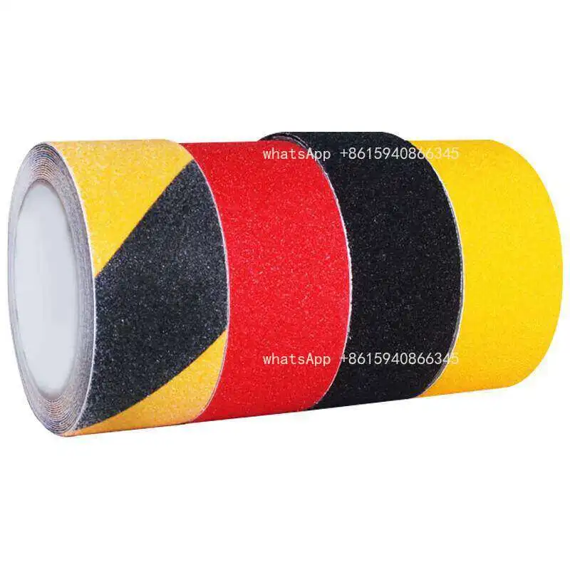 Anti-skid tape, anti-skid matte sticker for stairs floor tiles, black and yellow anti-skid sticker 5cm × 5m