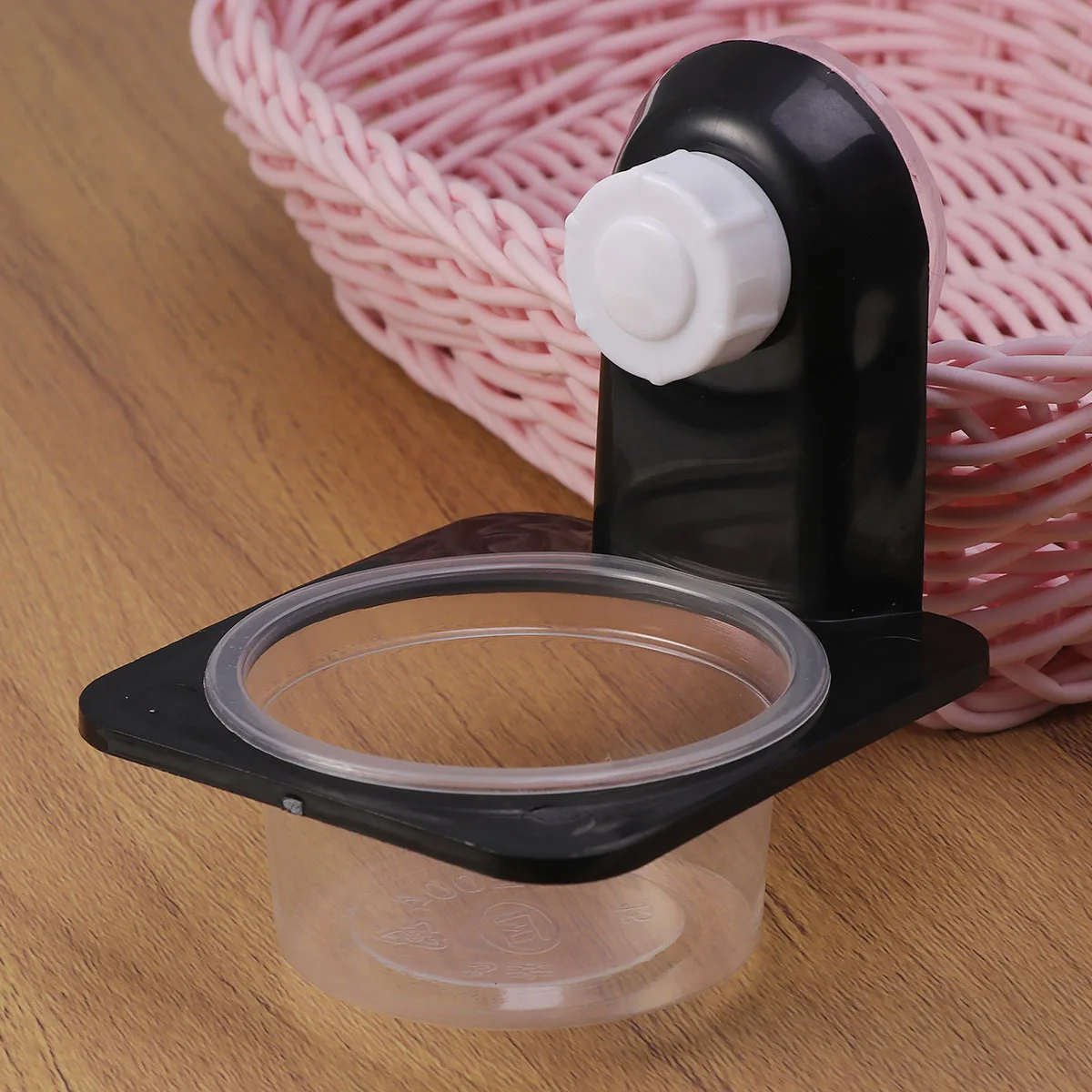 

2pcs Reptile Food Water Bowl For Tortoise Lizard Feeding Dish Suction Cup Black Durable Space Saving Separable Shelves Suitable