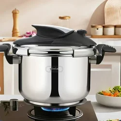 Gioia 100kpa 6L Pressure Cooker Multi-function 304 Stainless Steel Explosion-proof General Use for Gas and Induction Cooker