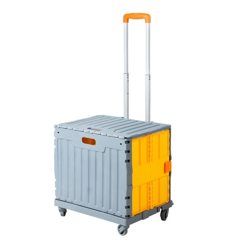 

Shopping, shopping cart, small household folding portable trolley, supermarket trolley, storage , silent