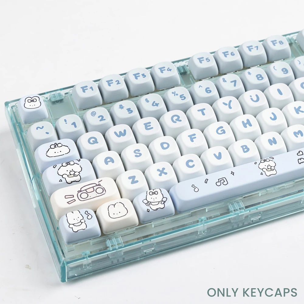 USLION 139 Keys MOA Profile Puppy Band Theme Keycaps PBT Thermal Sublimation Customized Key Caps for Gaming Mechanical Keyboard