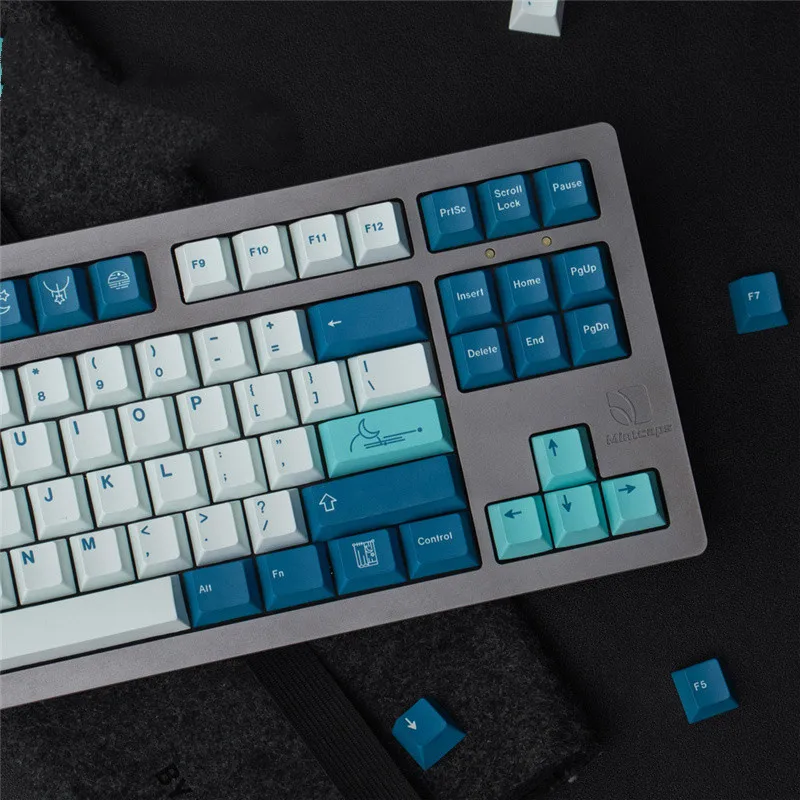 Imagem -03 - Dye Sublimation Gmk Nightlight Keycaps Perfil Cereja Pbt 23 129 Chaves Barra de Espaço 6.25u 1.75u Shift 2u Teclado Mecânico