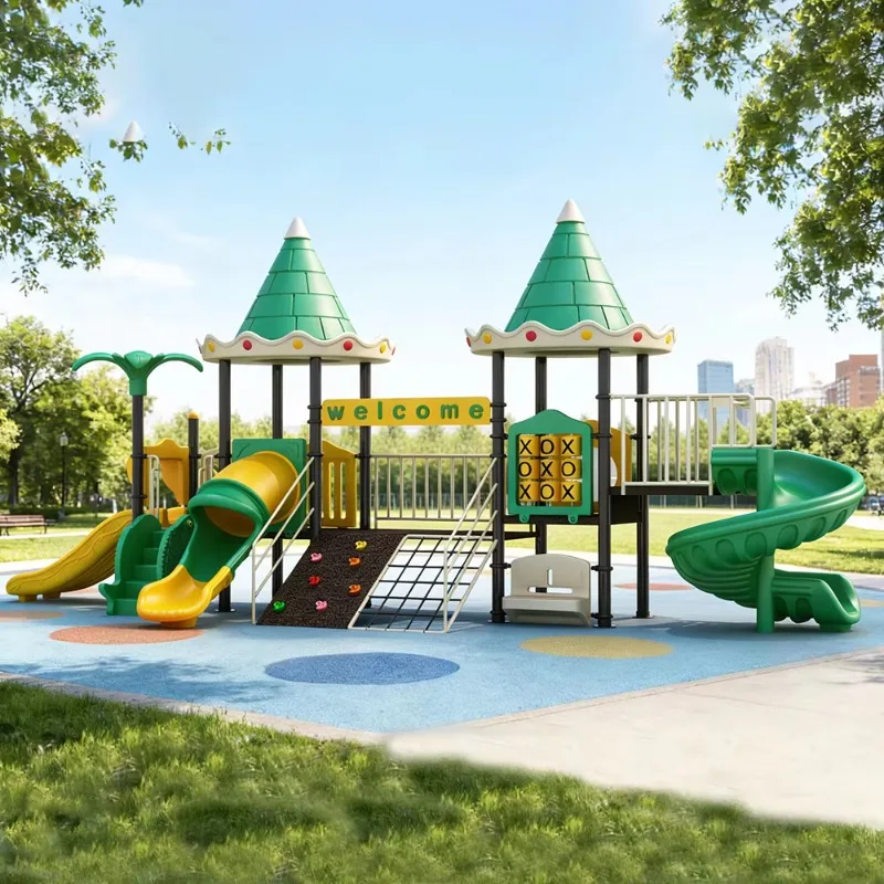 Durable Plastic Outdoor Slide Kids Playground Equipment for Sale