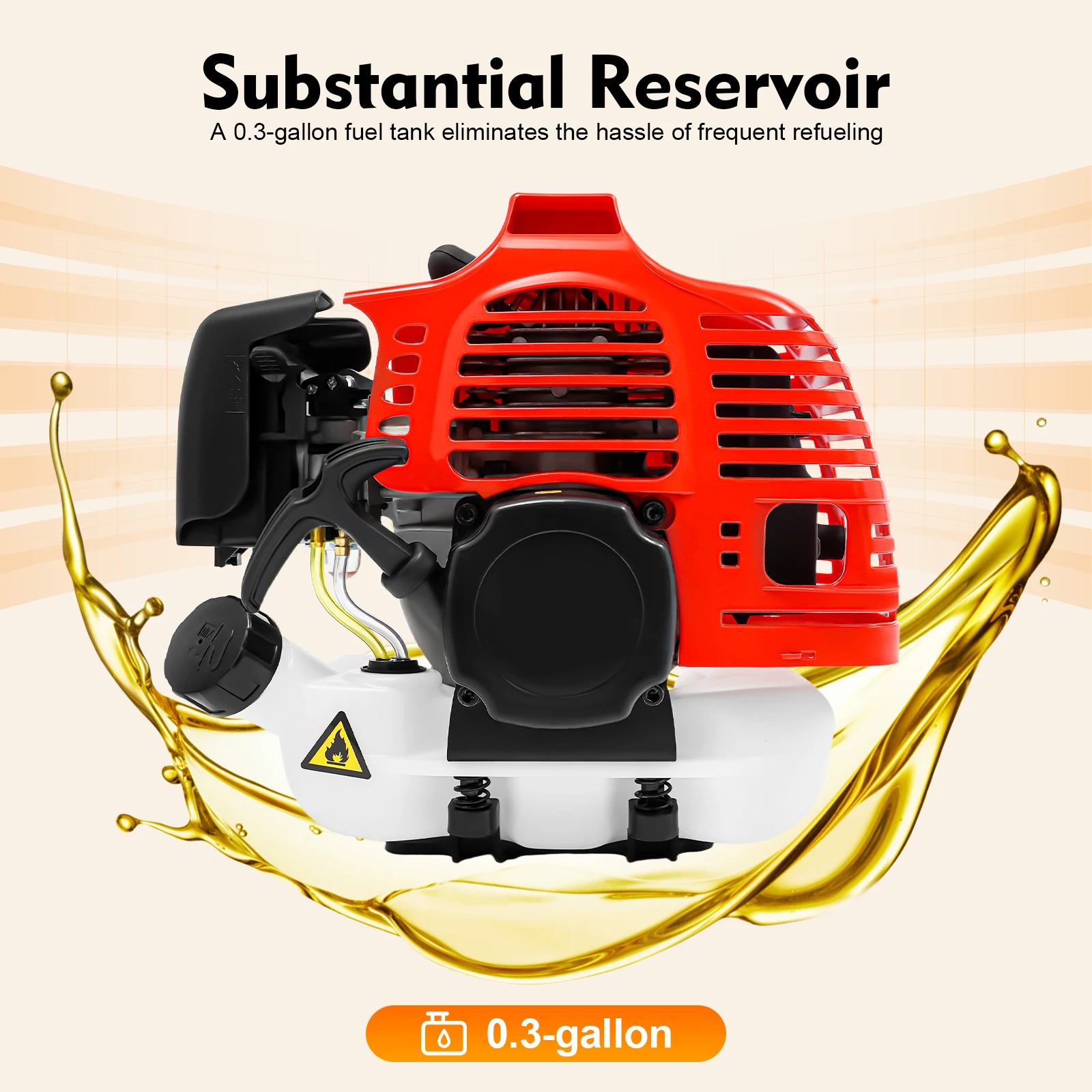 ชุดเครื่องมืออเนกประสงค์ 4 in 1 สำหรับทำสวน ประกอบด้วย กรรไกรตัดแต่งกิ่งไม้ เครื่องตัดหญ้า เลื่อยยนต์ 51.7 ซีซี 2 จังหวะ 4 กิโลวัตต์ ความกว้างการตัด 84 นิ้ว สำหรับสนามหญ้า สวน และสวนสาธารณะ