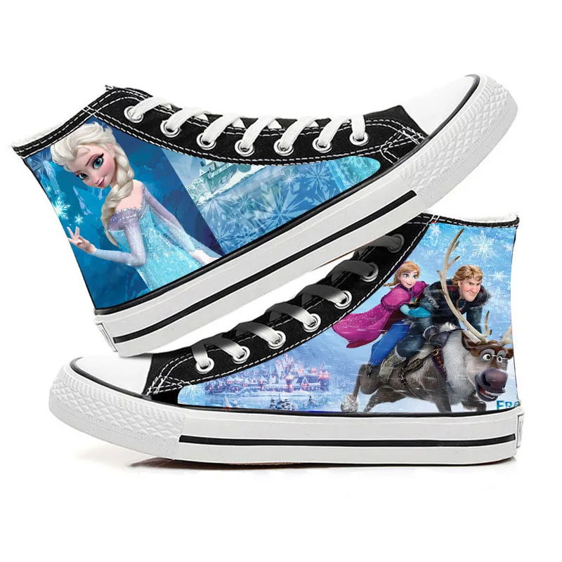 

New Disney women girls frozen cute Canvas Shoes soft sports shoes for girlfriend gift EU size 35-44