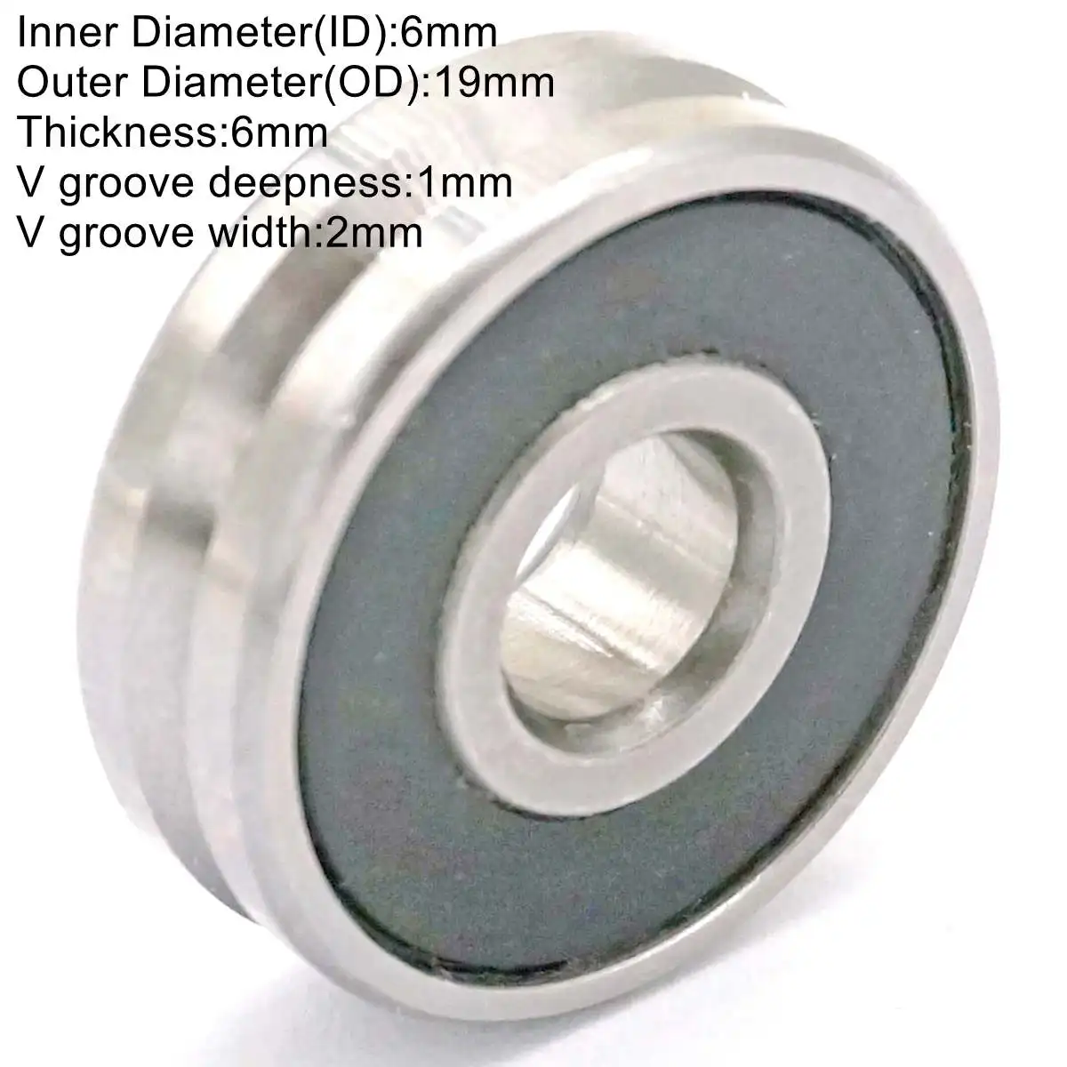10*35*9mm V Groove breite 4,2mm Umlenkrolle Sheave Versiegelt Schiene Lager V6200ZZ – Detail 1