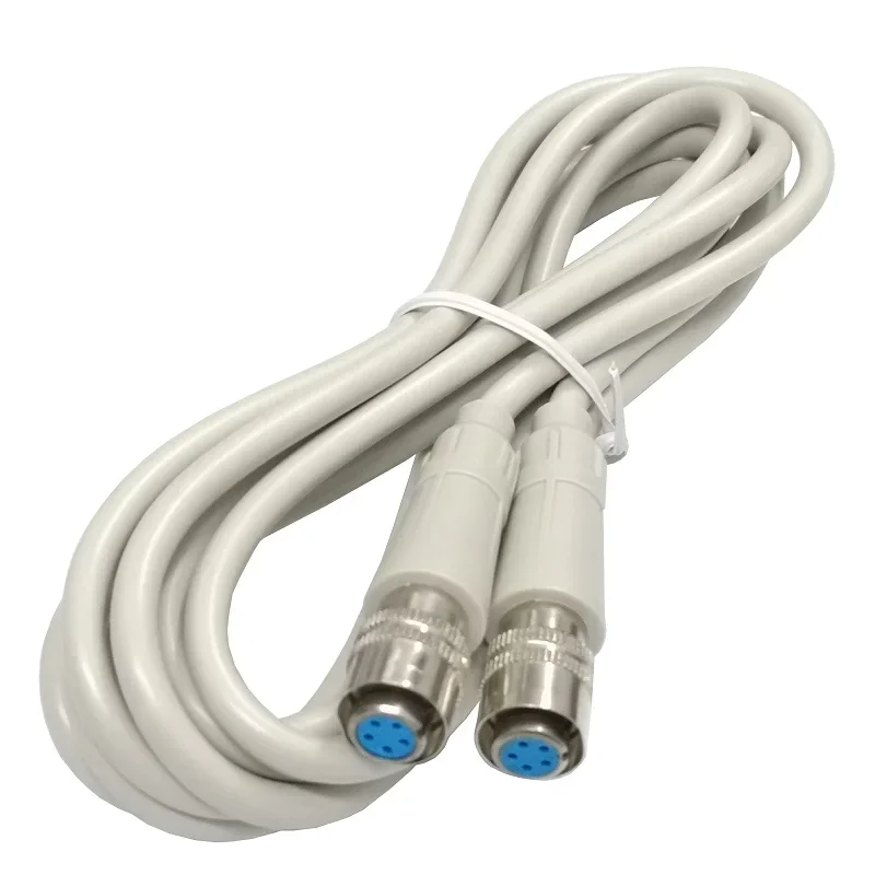 Dental oral endoscope connection wire, spring helix, 6-pin plug at two ends, five-hole, six-hole endoscope handle