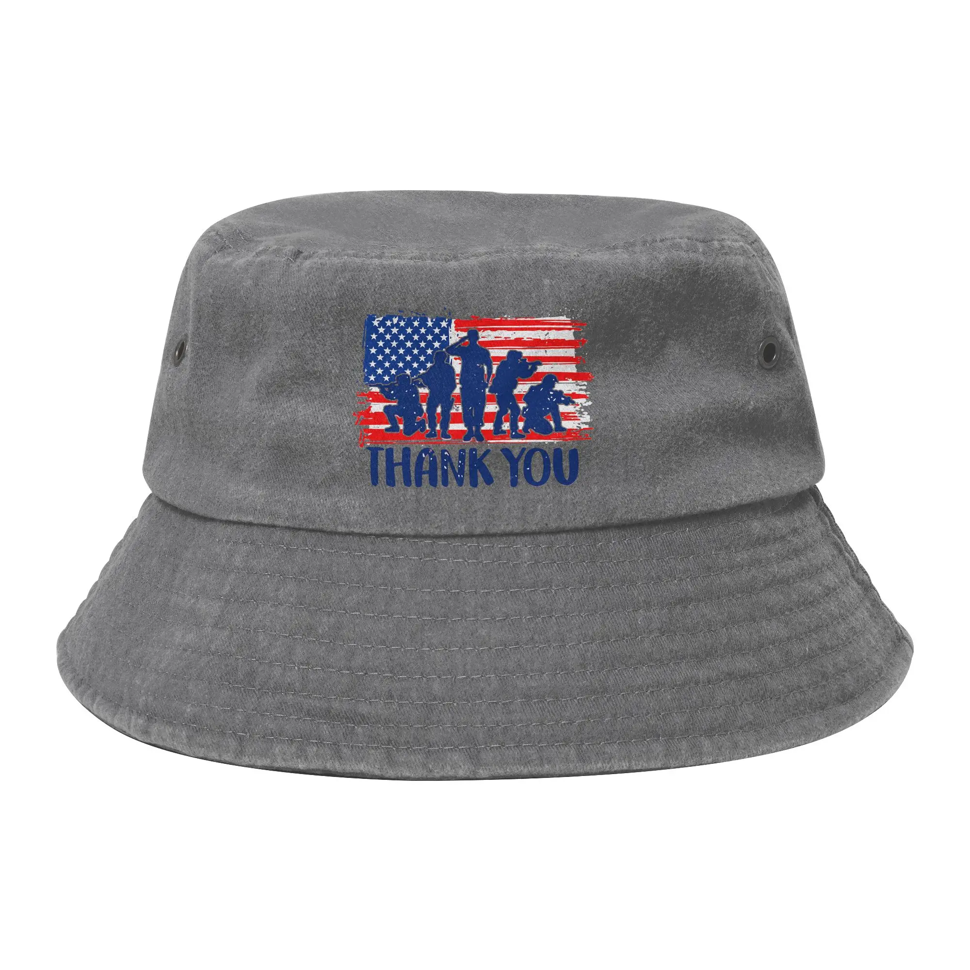 Memorial Day Patriot Bucket Hats for Teen Beach Remember and Honor Distressed Denim Sun Hat for Outdoor Fisherman Cap Panama Hat
