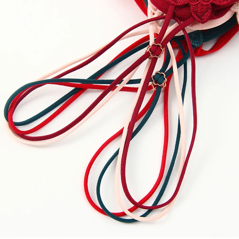 Panties Women Sexy G-string Floral Embroidery Low Waist Mesh Underwear Regular Slightly Stretched Comfy Fashion