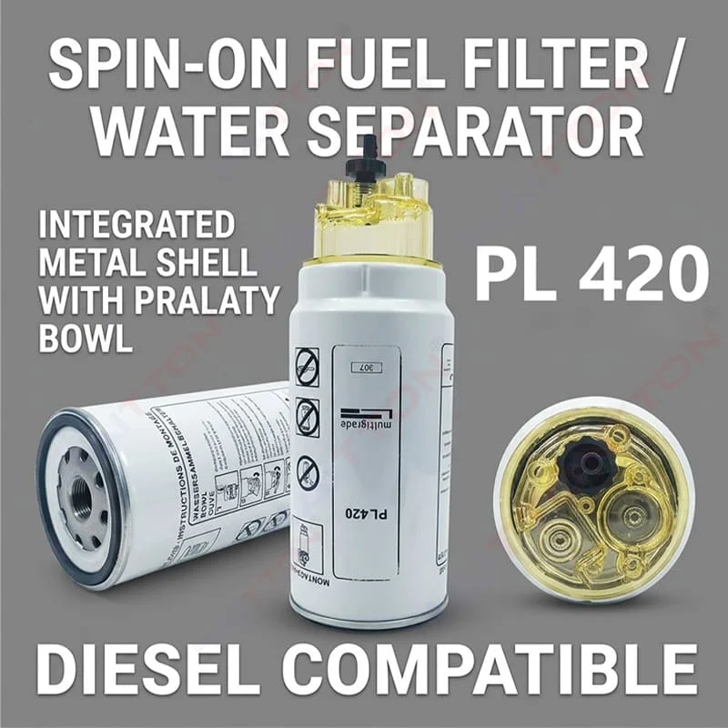 PL420 FS20071 P550778 Diesel Fuel Filter Water Separator with Bowl BF1383-O Replacement for Heavy Duty Trucks DAF MAN Excavator