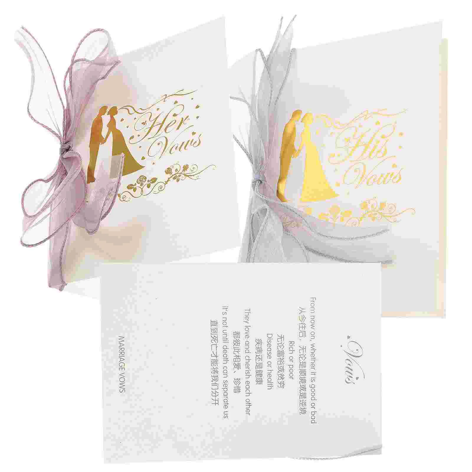 His Her Vows Book Wedding Card Greeting Cards Bridal Shower Gift Marriage Books for