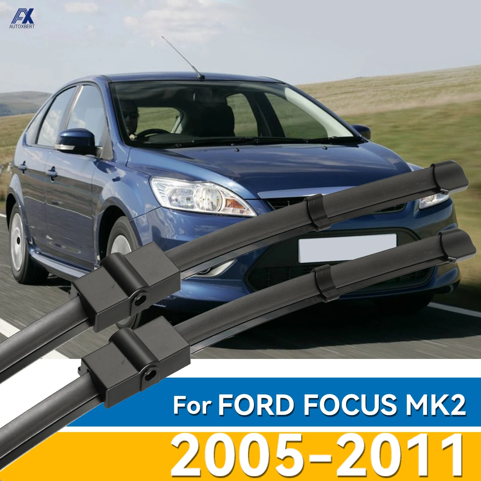 

2Pcs/Set Windshield Windscreen Wiper Blades For Ford Focus MK 2 2004 - 2011 Front Window Wipers 2005 2006 2007 2008 2009 2010