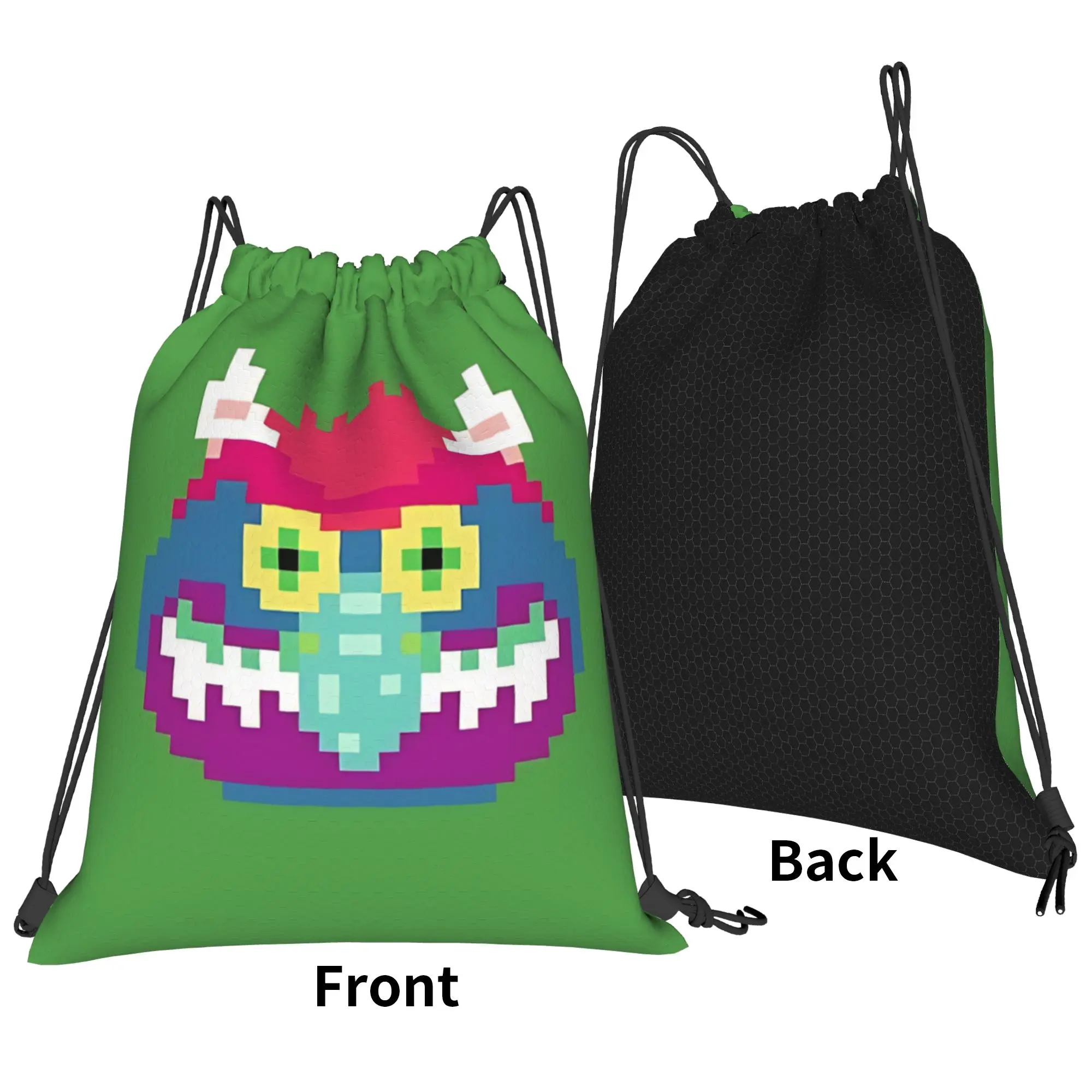 My Pet Monster Nostalgic Monster  Portable Sports Riding Gym Drawstring Storage Sporty Backpacks