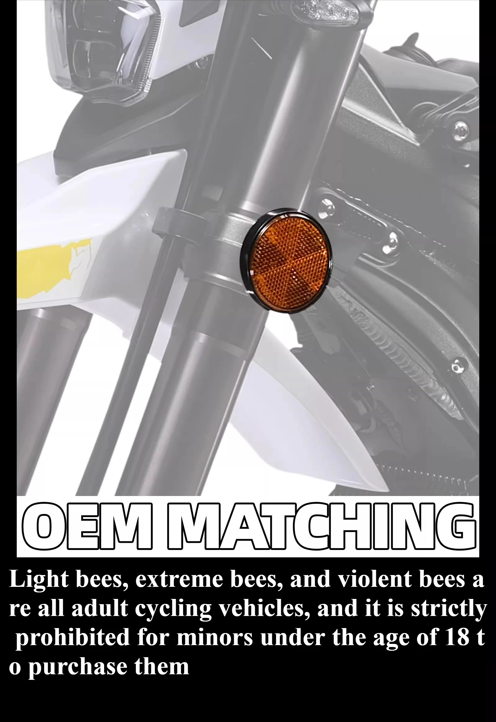 For Surron Extreme Bee Light Bee Universal Original Factory Accessory Front Reflector 1pcs