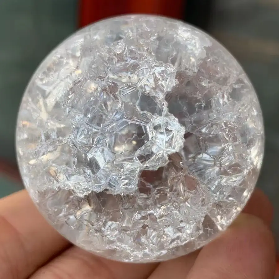 Ice crack crystal ball Round glass ball decoration products rockery fountain bonsai handicrafts and gifts 4/5cm