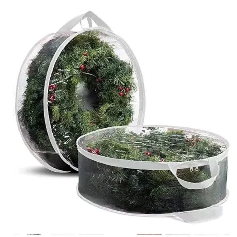 Saco De Armazenamento De Árvore De Natal Dobrável Xmas Wreath Bag para Armazenar Garland Dustproof Cover Sacos De Armazenamento