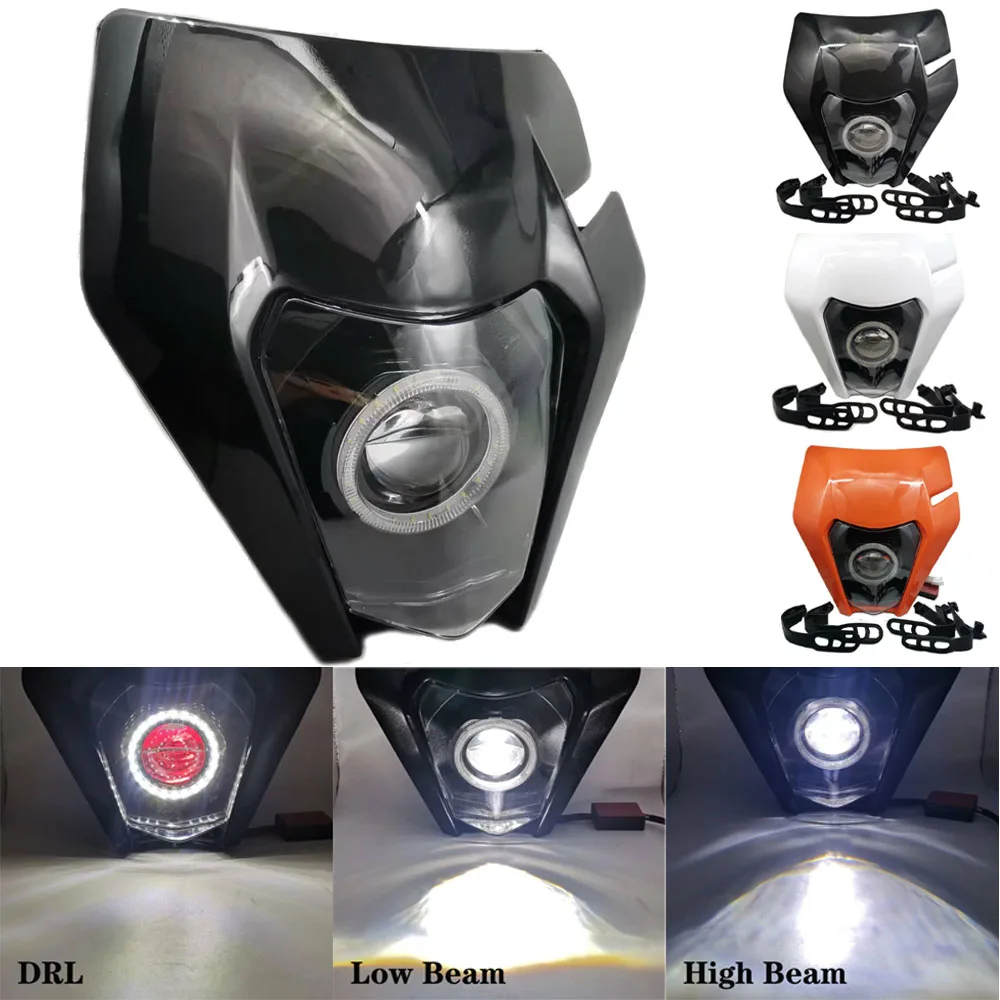 Motorcycle LED Headlight LED Projector Headlamp Moto Light DRL For KTM SX F EXC EXC 300 FE Husqvarna TE FC 2014-2021 Head Lamp