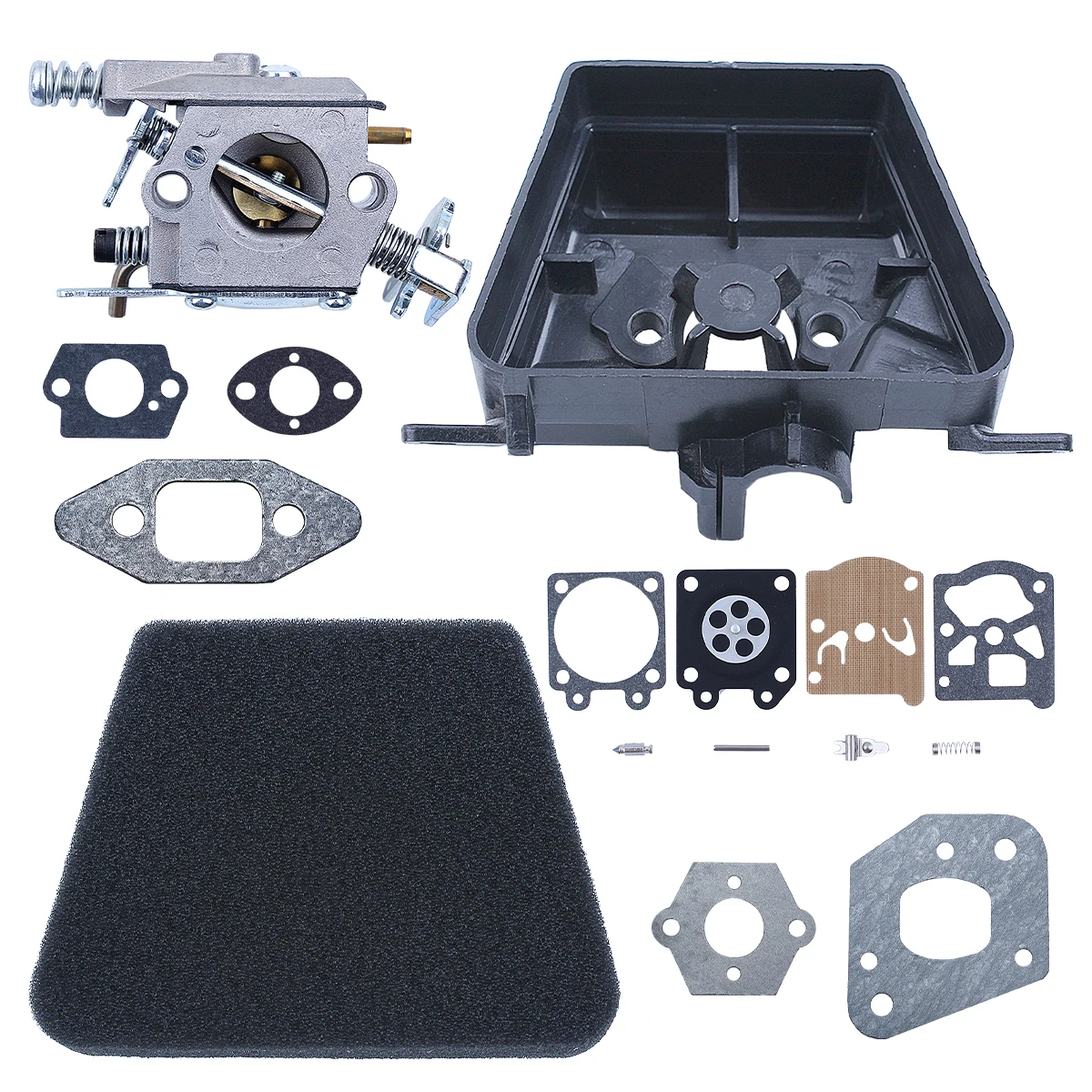 Imagem -02 - Carburador Carb Kit de Reparo Junta Parte Motosserra Tampa do Filtro de ar Parceiro 350 351 Walbro 3329 530037793