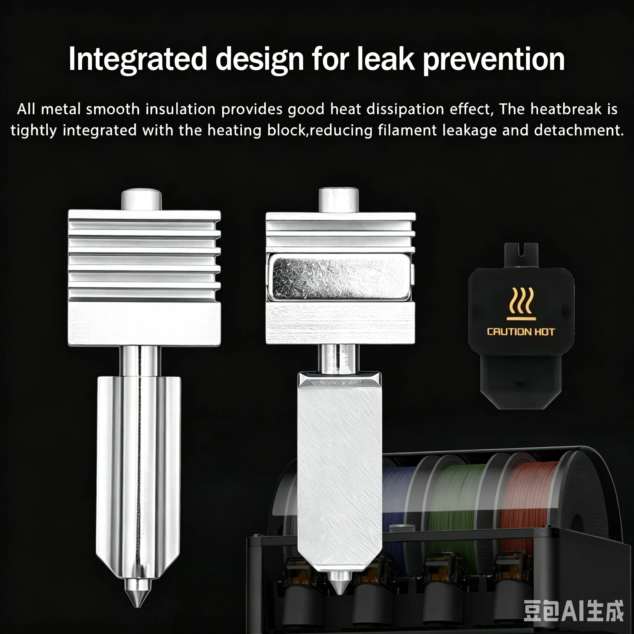 Hochpräzise Düse aus gehärtetem Stahl P2S X2D Hotend 0,2/0,4/0,6/0,8mm Integrierte Struktur für Bambu Lab H2C H2S H2D 3D-Drucker – Detail 2