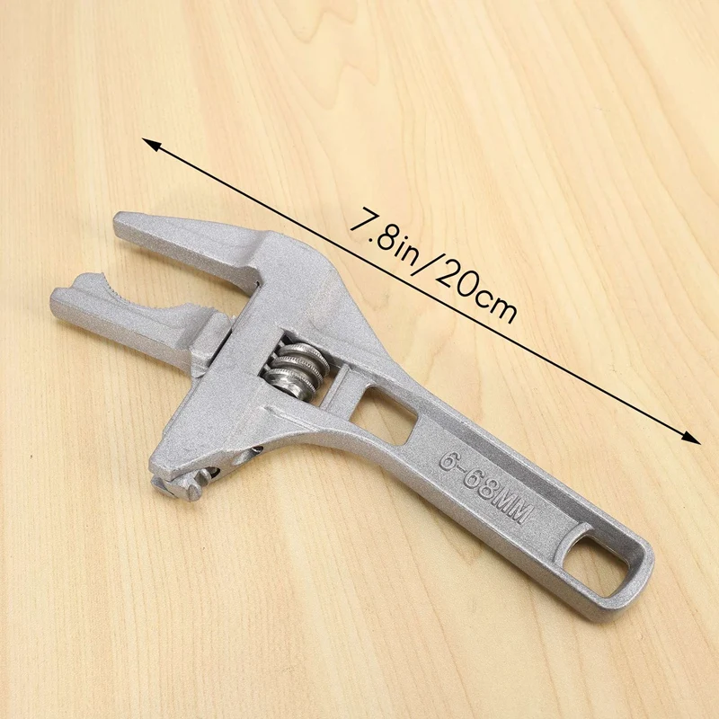 Llave ajustable para baño, llave de mano de aleación de aluminio, ancho 6-68Mm