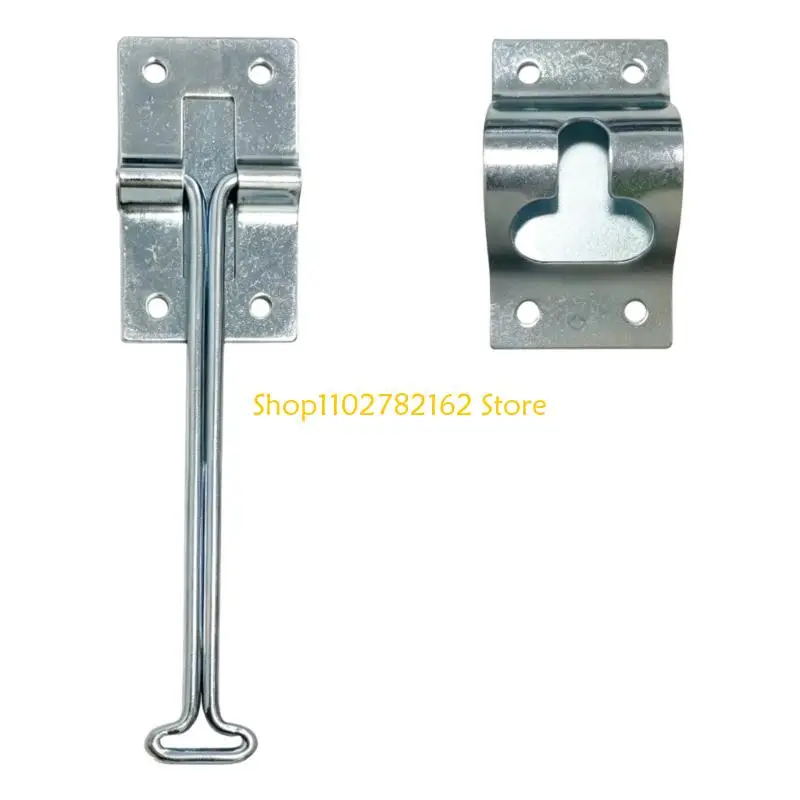547B RVs Motorhome T-Style Door Holder, Metal Holdback Hook Assembly with Four Mounting Holes for Open Door