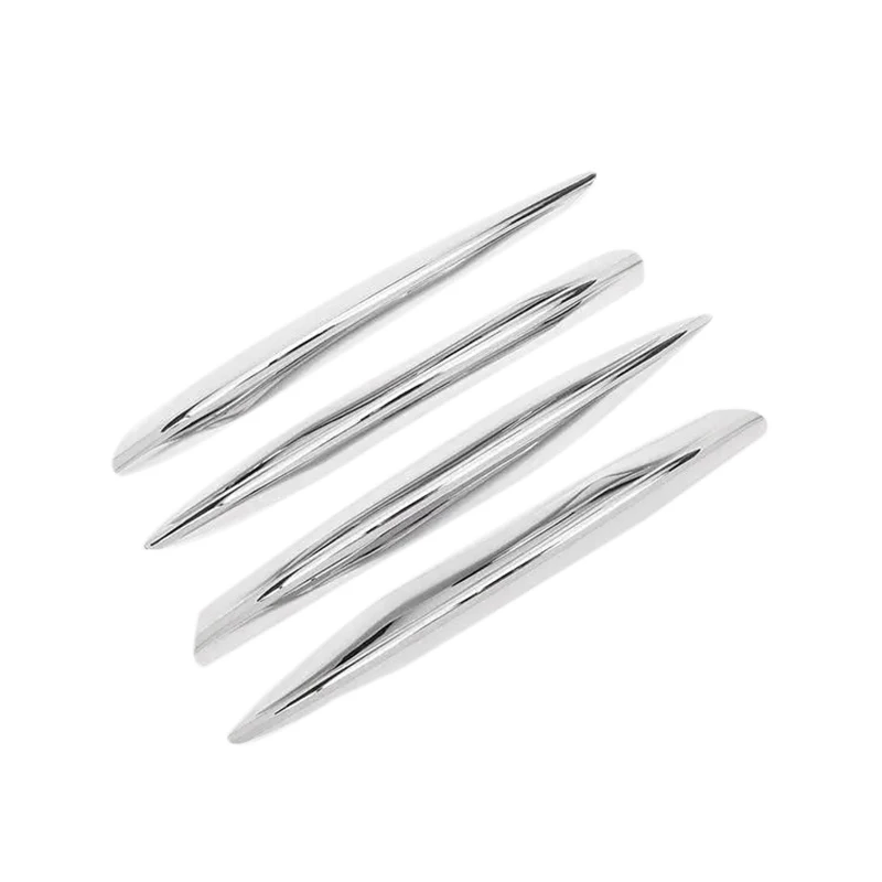 Carro Chrome Front Bumper Spoiler, Fog Lamp Grille Guarnição Capa para Mercedes-Benz C-Class C200 C260 W205 2019 +, 4pcs