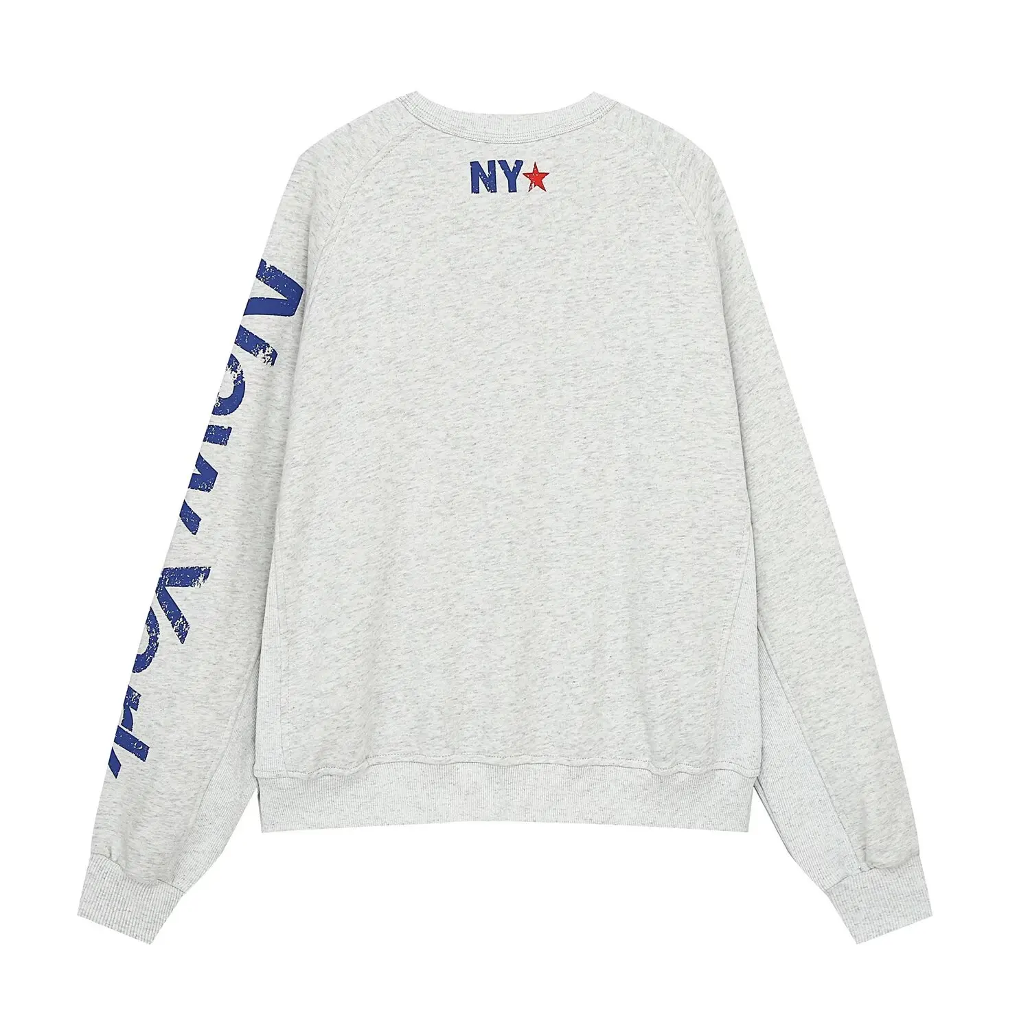 Women's 2026 Vintage Print Sweatshirt Top Outerwear Raglan Sleeve Letter Star Graphic Loose Casual Daily Autumn