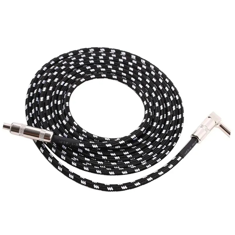 Cable de guitarra eléctrica, Cable Jack Line, caja eléctrica de bajo, Cable de Audio, línea de reducción de ruido, Cable blindado trenzado