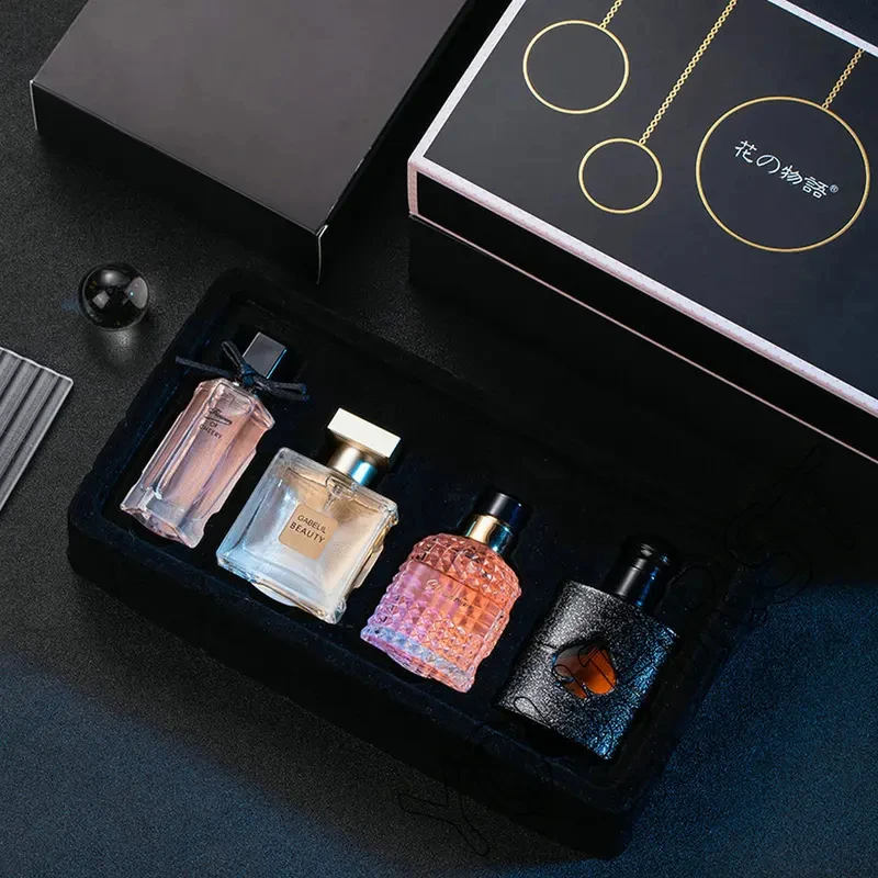 4pcs/Set Women's Perfume Gift Box - 30ml Each Eau de Parfum, Mixed Floral Fruity Woody Scents, Long Lasting Scent Spray