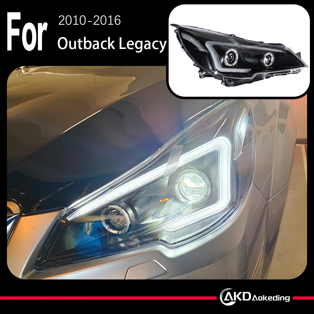 

AKD Модель автомобиля Фара для Subaru Legacy 2010-2016 Outback Светодиодная фара Angel Eye DRL Hid Bi Xenon Автоаксессуары