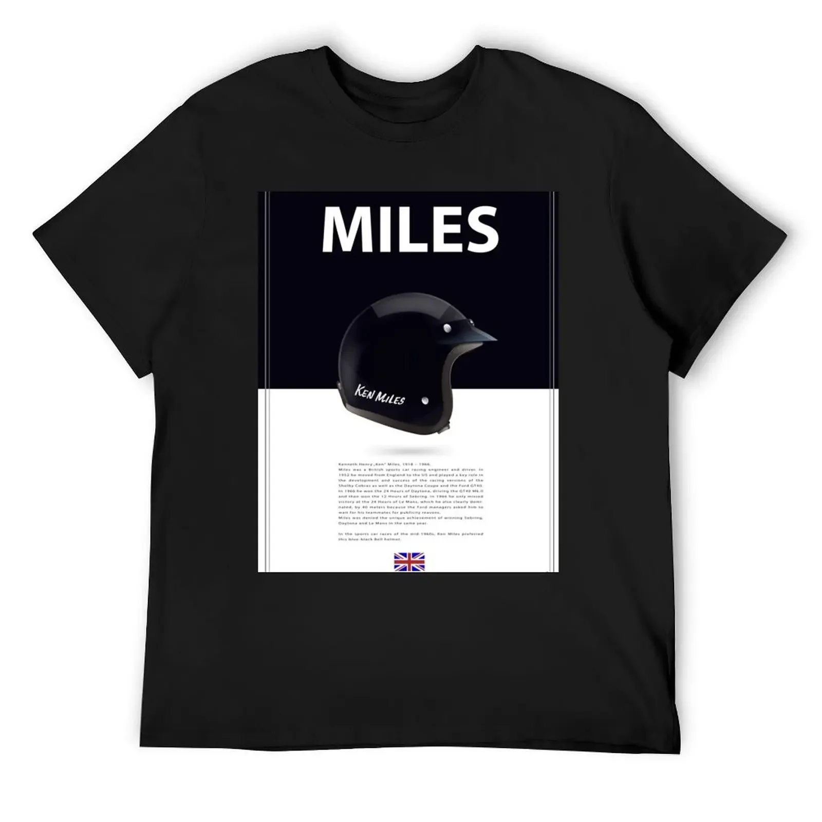 

Ken Miles Helmet T-Shirt rapper graphic tees funny shirt cotton anime clothes anime stuff mens graphic t-shirts hip hop