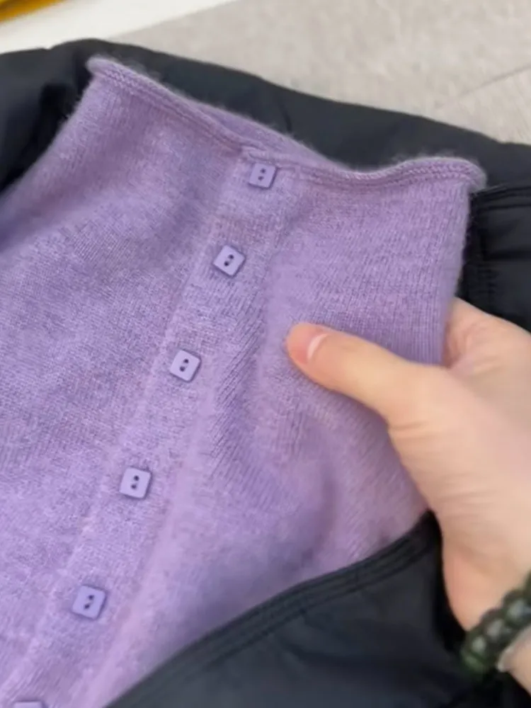 

Faionable Pure Color Knitted Sweater Long Sve Casual Sle Women's Outerwear Ele Coat Lazy Sle Commute Korean Version