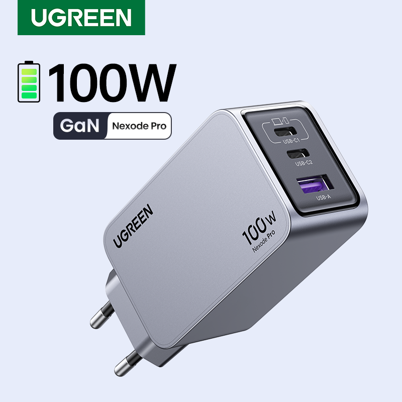  UGREEN 100W GaN Charger USB C Charger QC4.0 3.0 Quick Charge For Macbook Laptop Tablet PD Fast Charger For iPhone 16 15 14 Pro 