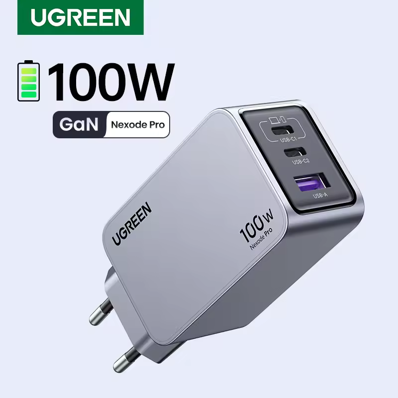 Ugreen 100w מטען gan usb c מטען qc4.0 3.0 תשלום מהיר עבור מקבוק מחשב נייד מחשב לוח מקבוק מהיר עבור iPhone 15 14 13 pro