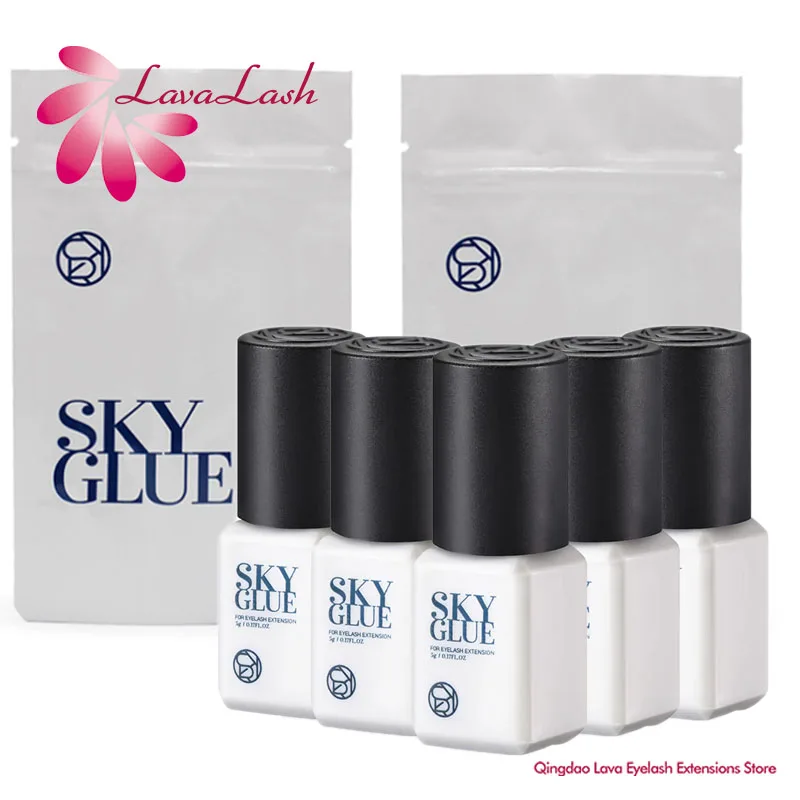 10 Bottle Sky S Plus Glue Fake Eyelash Extension Supplies Black Cola Strongest Korea Adhesive Accessories 5ml Makeup Tool Beauty