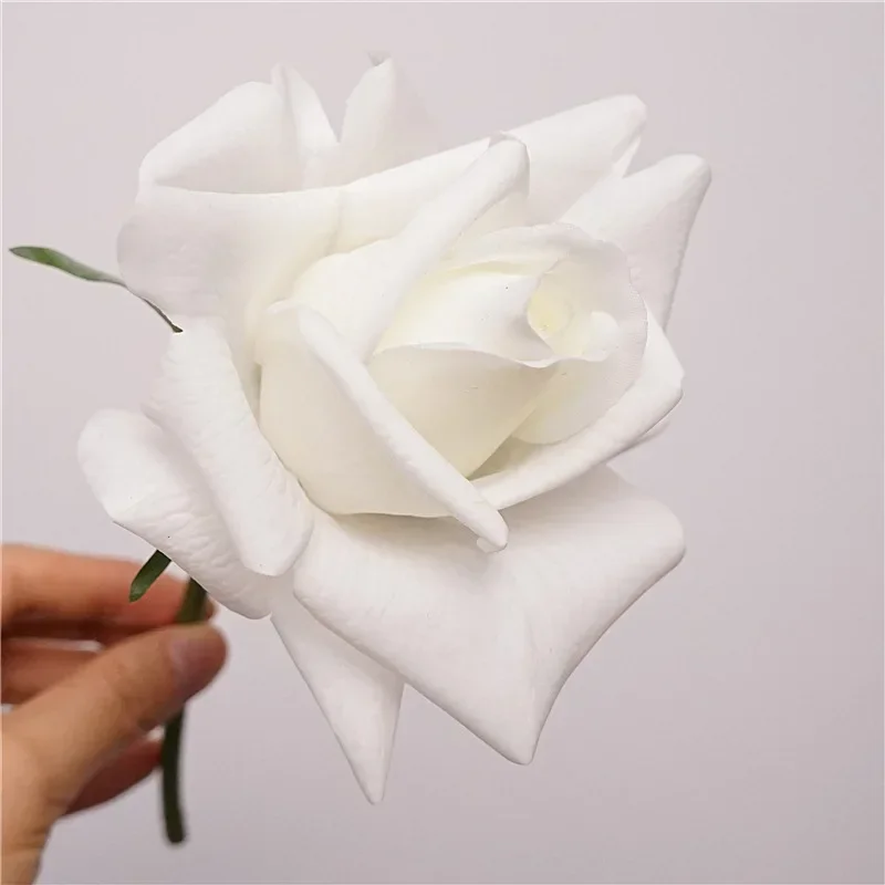 10Pc Hydraterende Rose Real Touch Kunstbloemen Bruiloft Decor Bloemstuk Bruidsboeket Home Party Event Decor Rose