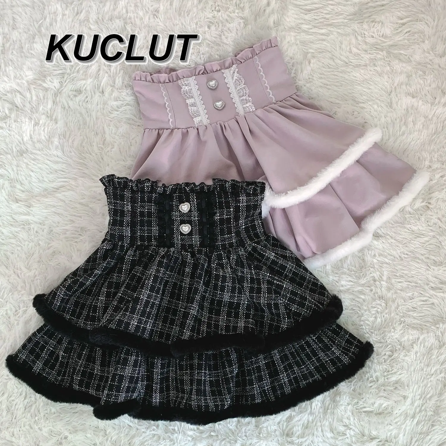 

Mass-Produced Lace Short Casual Skirt Femme Fringe Double-Layer Cute Japanese Style Autumn Winter Lolita Skirts for Women