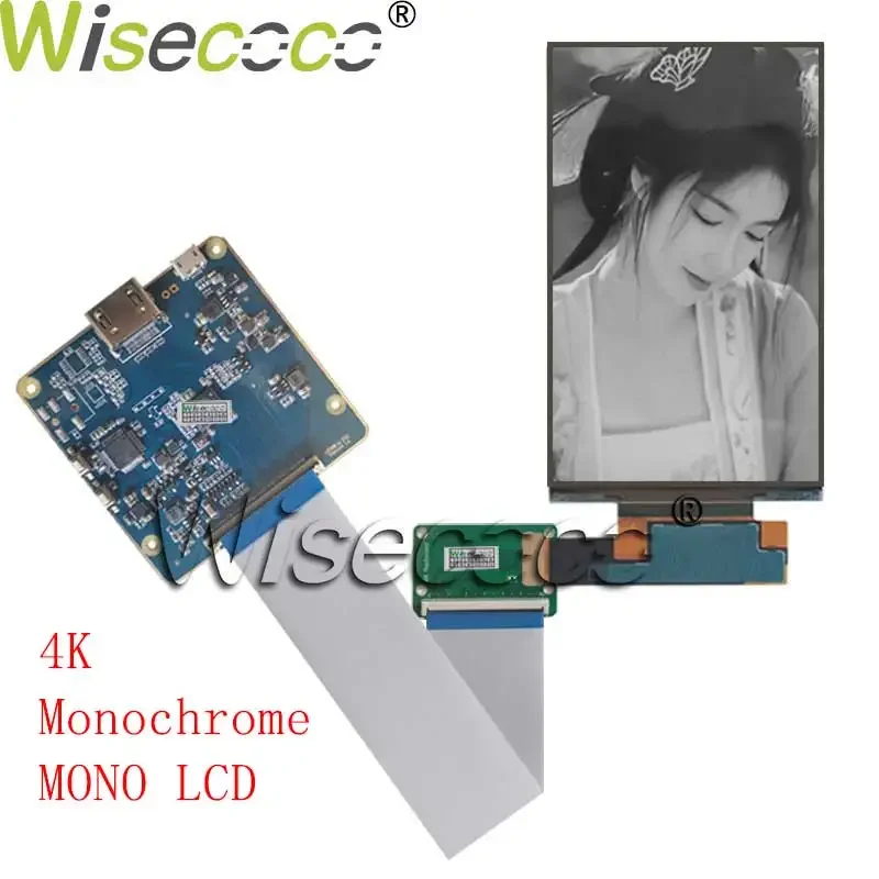 Mono 4K LCD UV Resin 3D Printer Display 5.5 Inch Monochrome Screen Driver Board Component Replacement Wisecoco