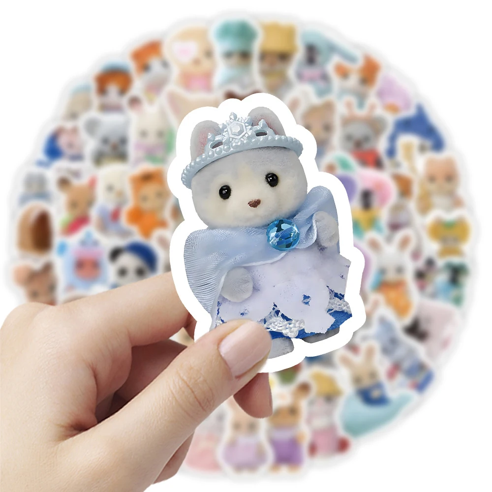 10/30/50/100pcs Cartoon Calico Critters Graffiti Stickers Waterproof DIY Phone Case Water Bottle Suitcase Cute Kids Decals Toy