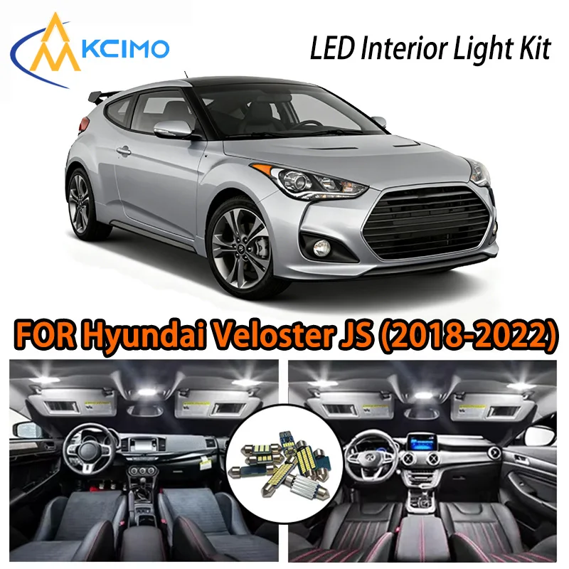 

KCIMO для Hyundai Veloster JS (2018-2022) Комплект интерьера премиум-класса со светодиодной подсветкой — 2 цвета, быстрая установка, долговечность