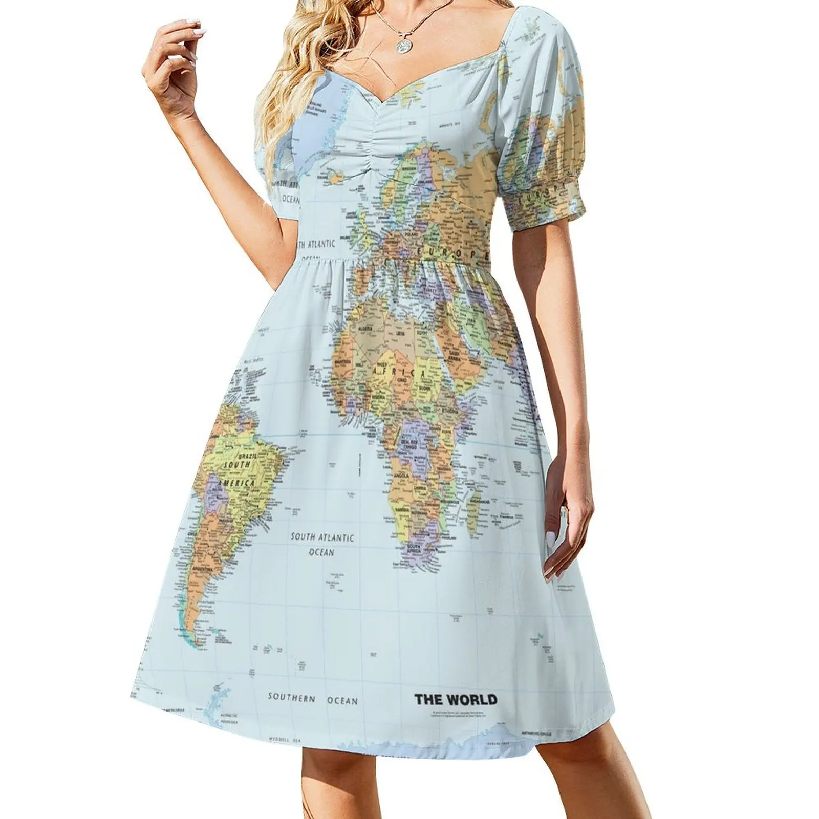 

Map Short Sleeved Dress luxury woman evening dress women's summer dresses 2025 Long veiled dresses Dress