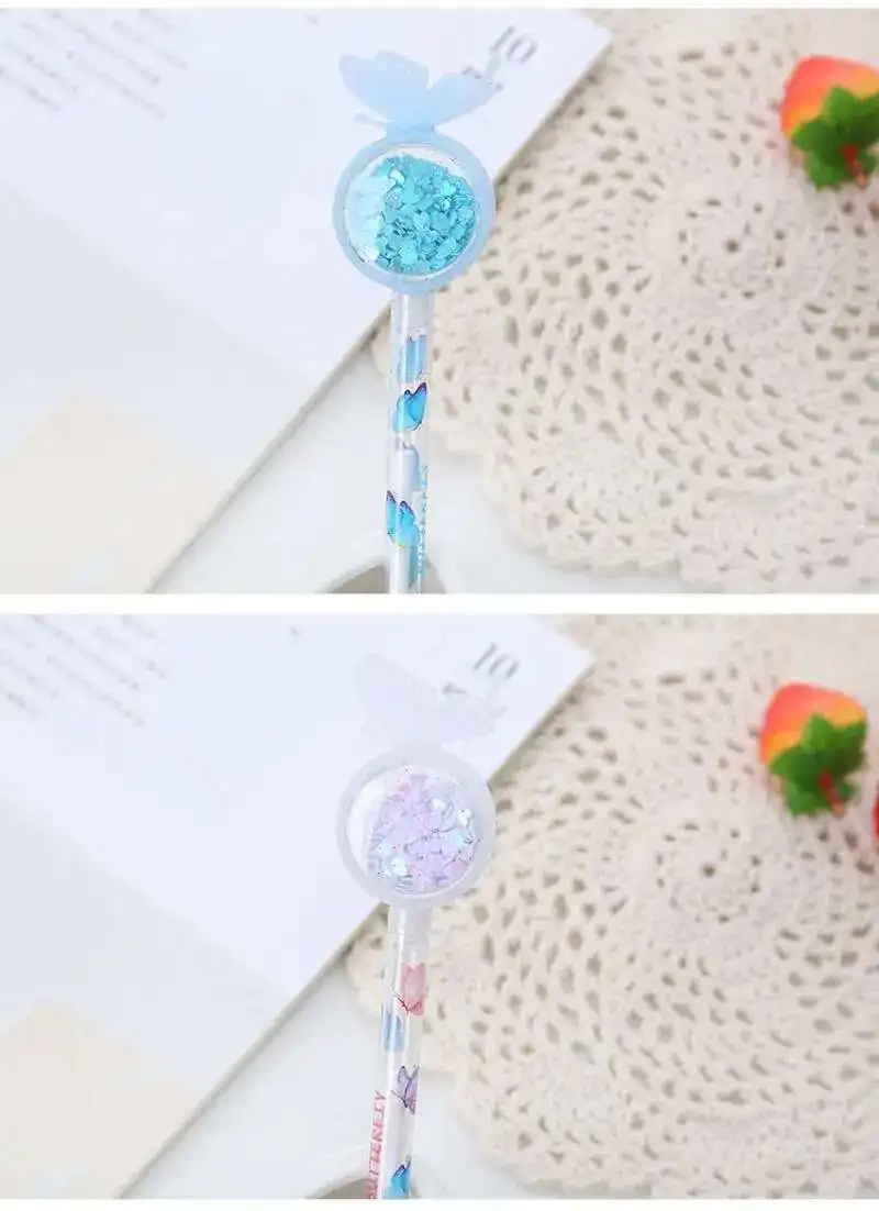 1-teiliges Lytwtw's Stationery Niedlicher Kawaii-Schmetterlings-Gelstift für Schule und Büro, kreativer, süßer, hübscher Stift – Detail 20
