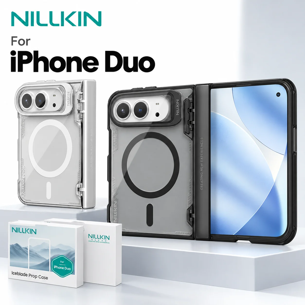 NILLKIN Magnetic Case For iPhone Duo Fold Plant‑based Materials Shockproof Anti‑Yellowing CA4021