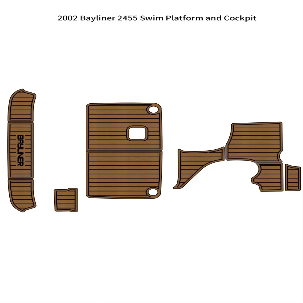 Swim Platform Cockpit Boat EVA Foam Teak Deck Floor Pad Mat For 2002 Bayliner 2455