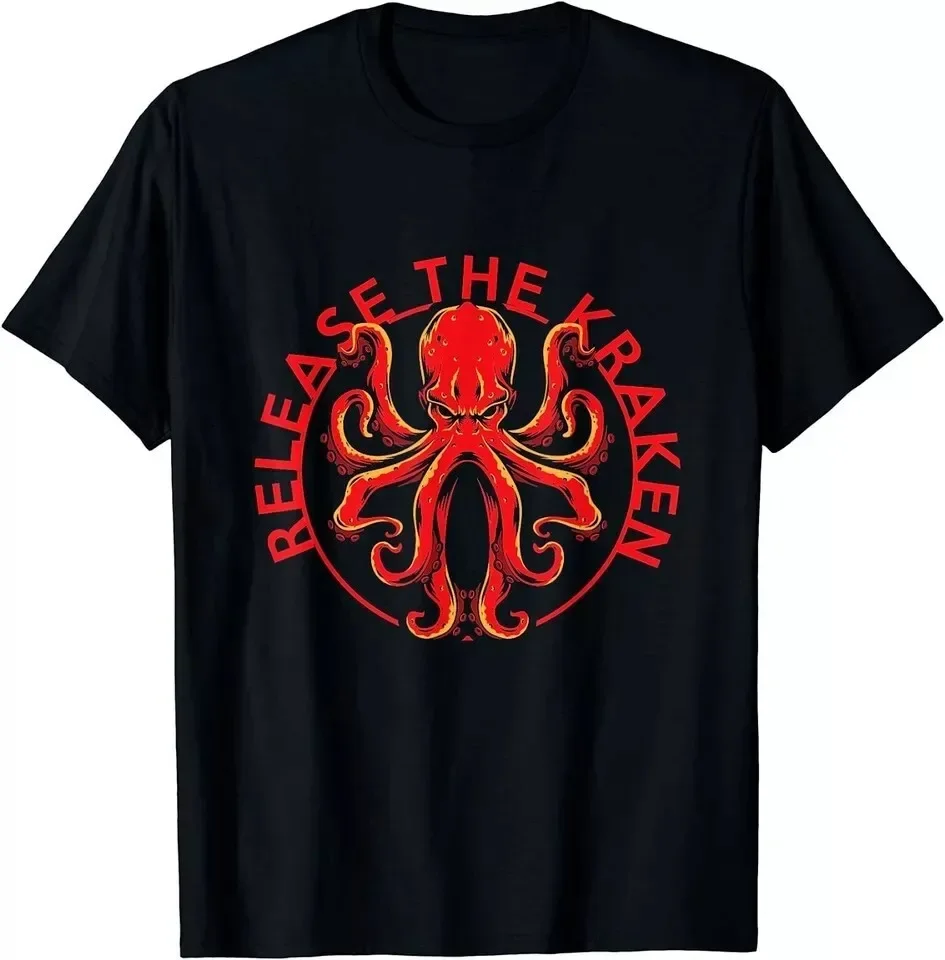 Release The Kraken - Mythical Sea Monster Graphic Design Unisex T-Shirt S-5XL