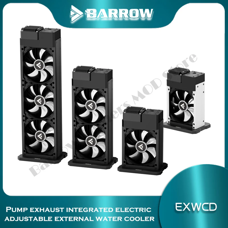 Barrow 120/240/360mm External Watercooler Liquid Cooling Kit For ITX Case ,17W PWM DDC Pump Radiator 12CM Fans Integrated EXWCD