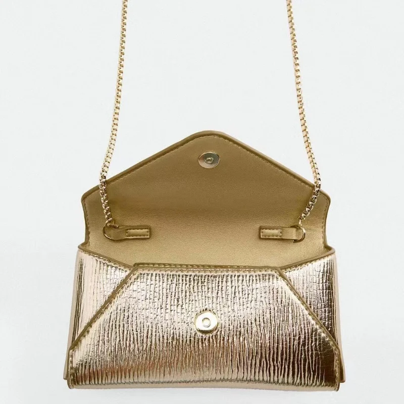 ZA-Bolso cruzado con cadena brillante Para Mujer, bandolera Retro, de lujo, de diseñador, novedad, 2023